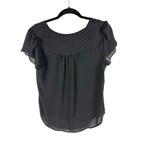 Philosophy Black Polka Dot Blouse- Size S - Picture 2 of 5